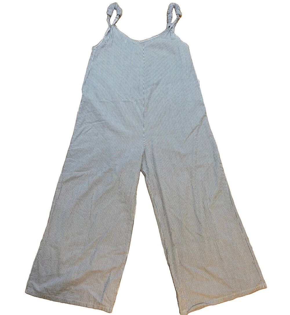 Beachwood Baby 100% Cotton The Everyday Jumpsuit Striped Wide Leg Size Medium